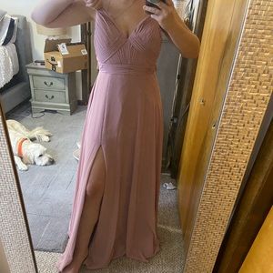 Light pink bridesmaid dress
